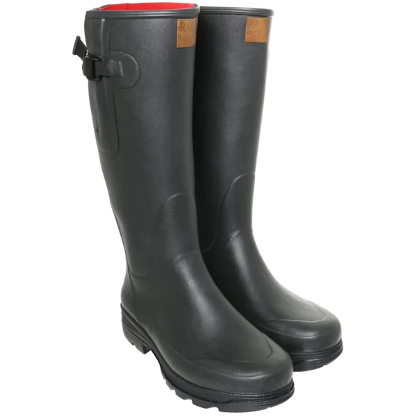 Racefield 2, Neoprene, Adjustable Calf, Unisex Full Welly in Forest Green