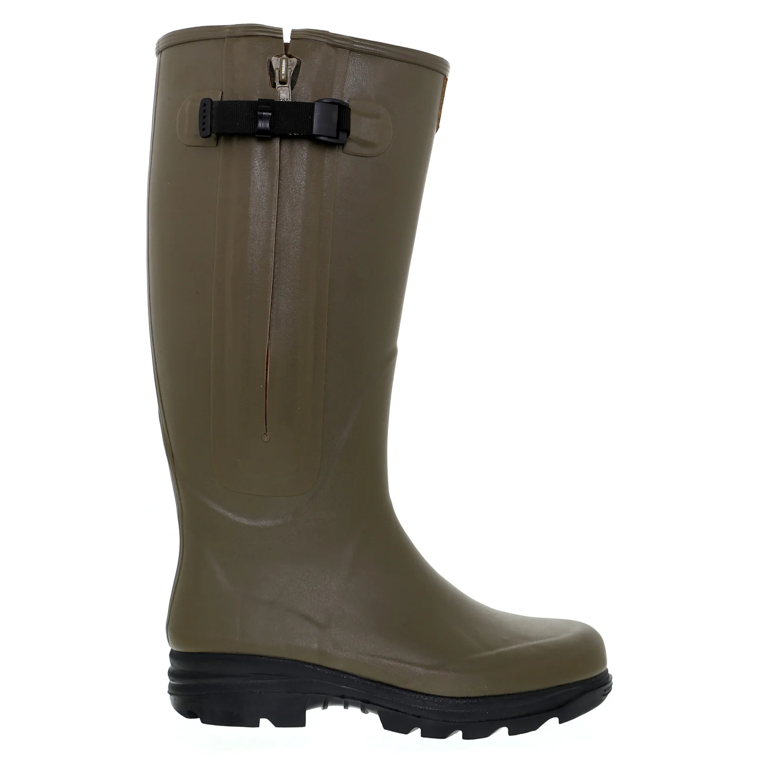 Racefield 2, Neoprene, Zipped, Unisex Full Welly in Highland Green - Image 3