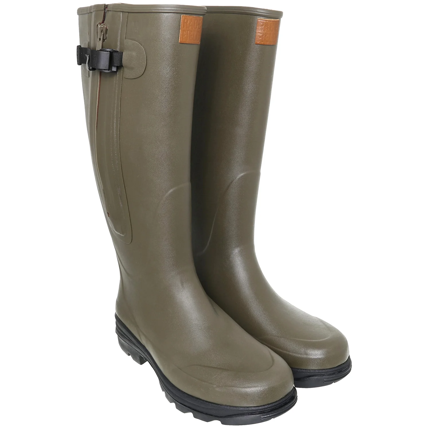Racefield 2, Neoprene, Zipped, Unisex Full Welly in Highland Green
