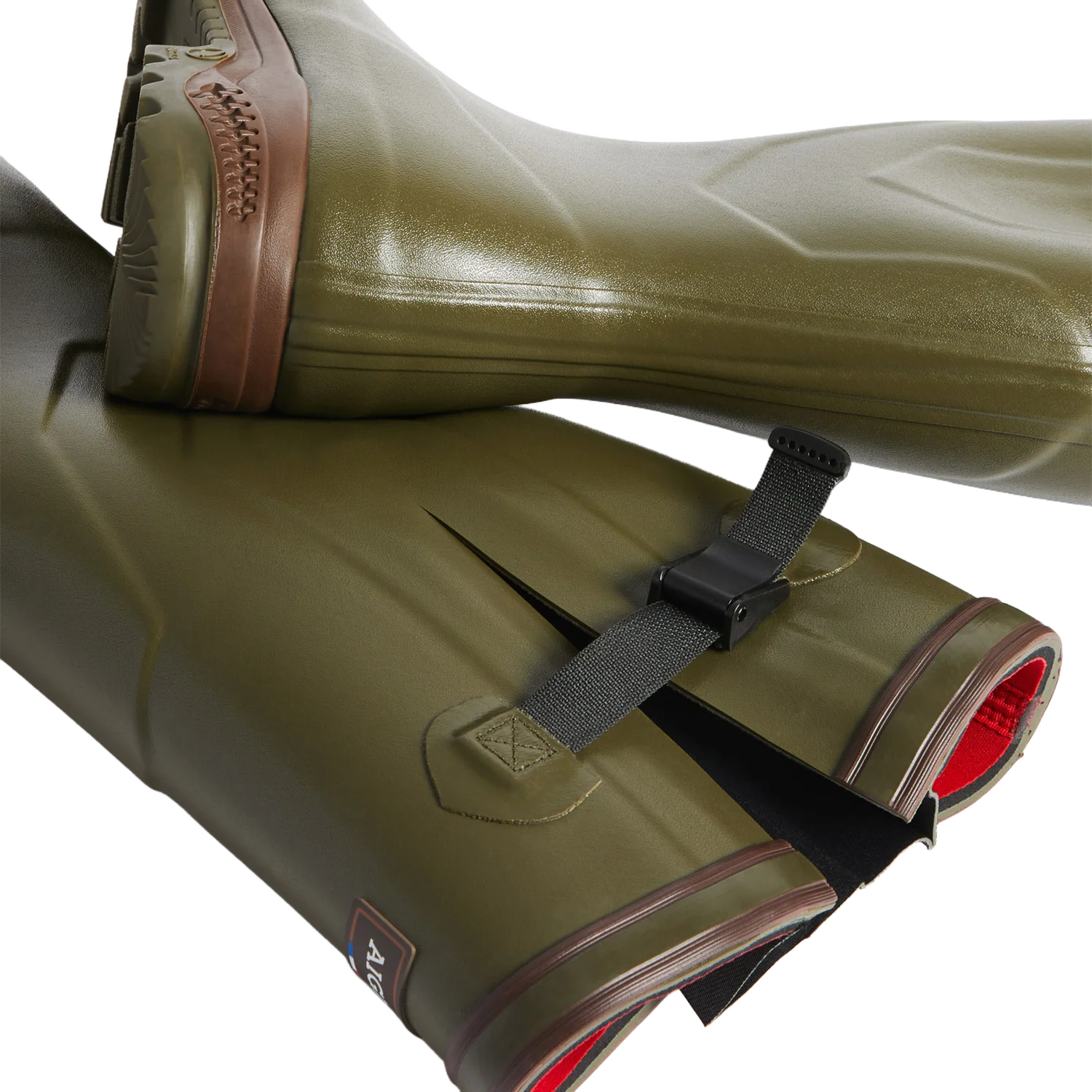 Aigle Parcours 2 Iso , Unisex Full Welly in Khaki - Image 2