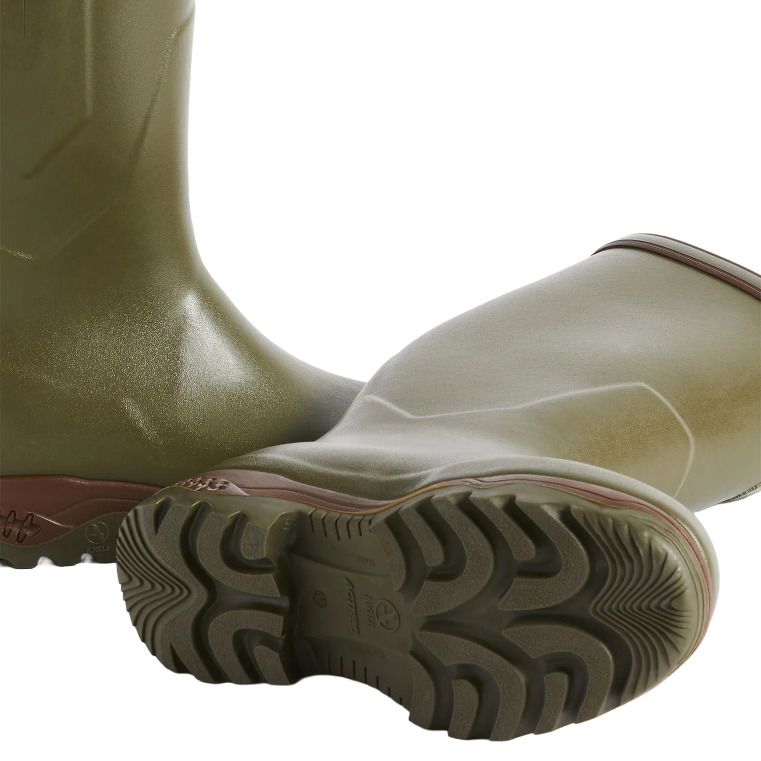 Aigle Parcours 2 Iso , Unisex Full Welly in Khaki - Image 5