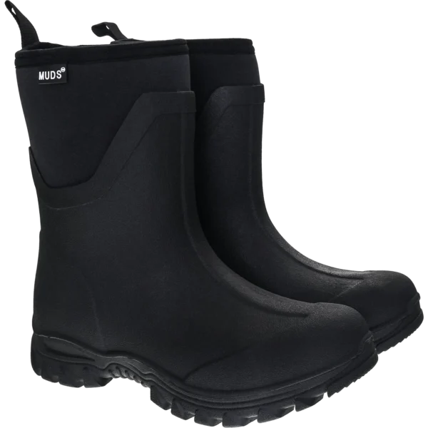 Muds Dovestone Short, Ladies Short Welly in Black