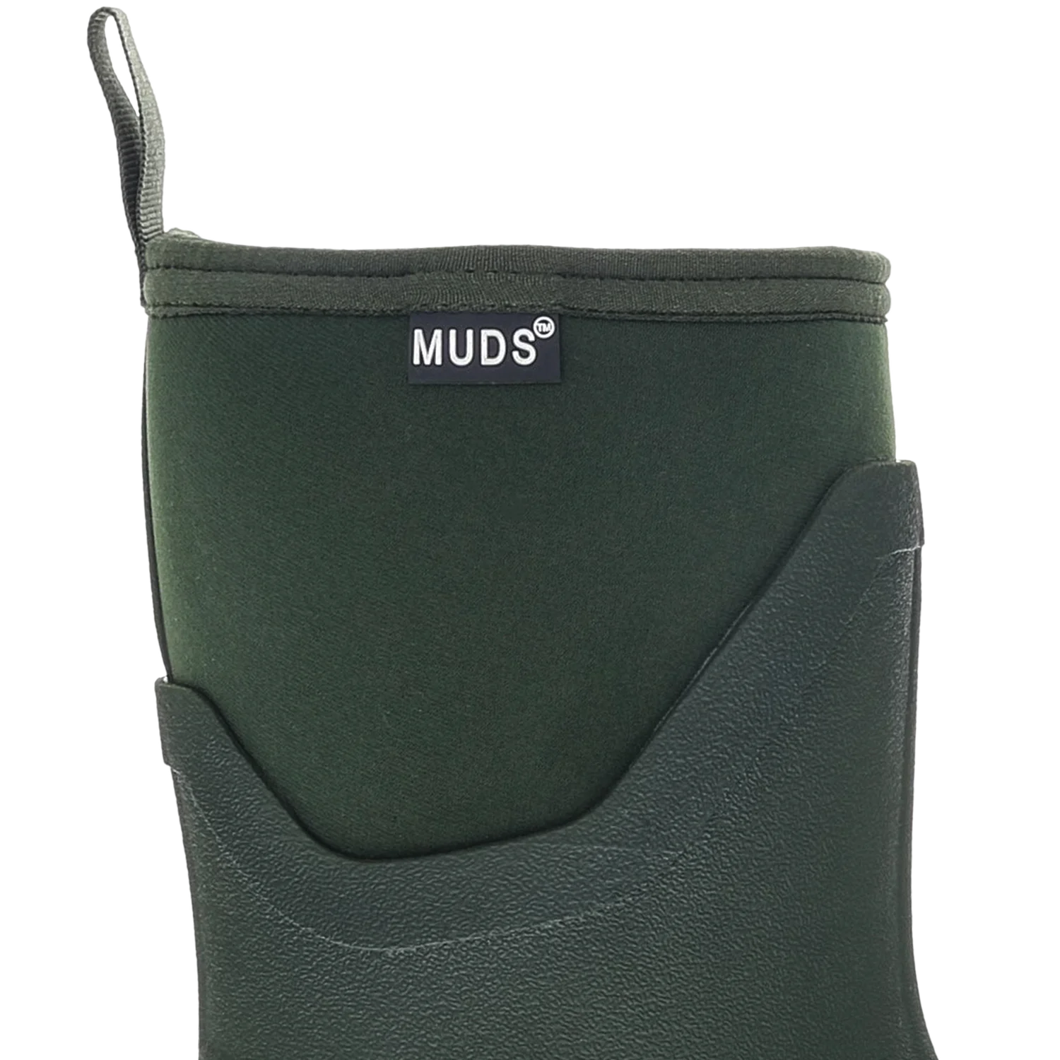 Muds Dovestone Short, Ladies Short Welly in Forest Green & Olive - Image 4