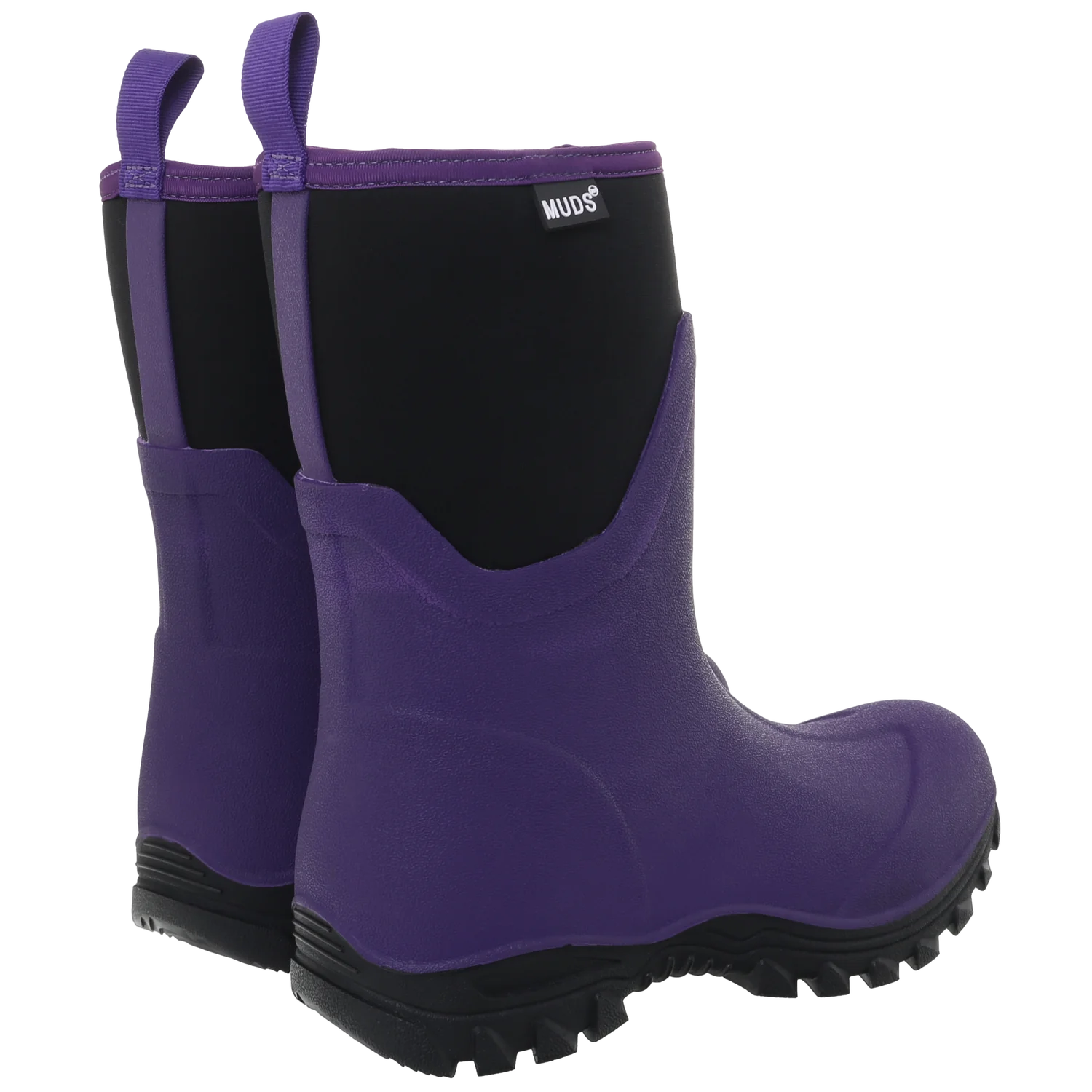 Muds Dovestone Short, Ladies Short Welly in Purple - Image 2