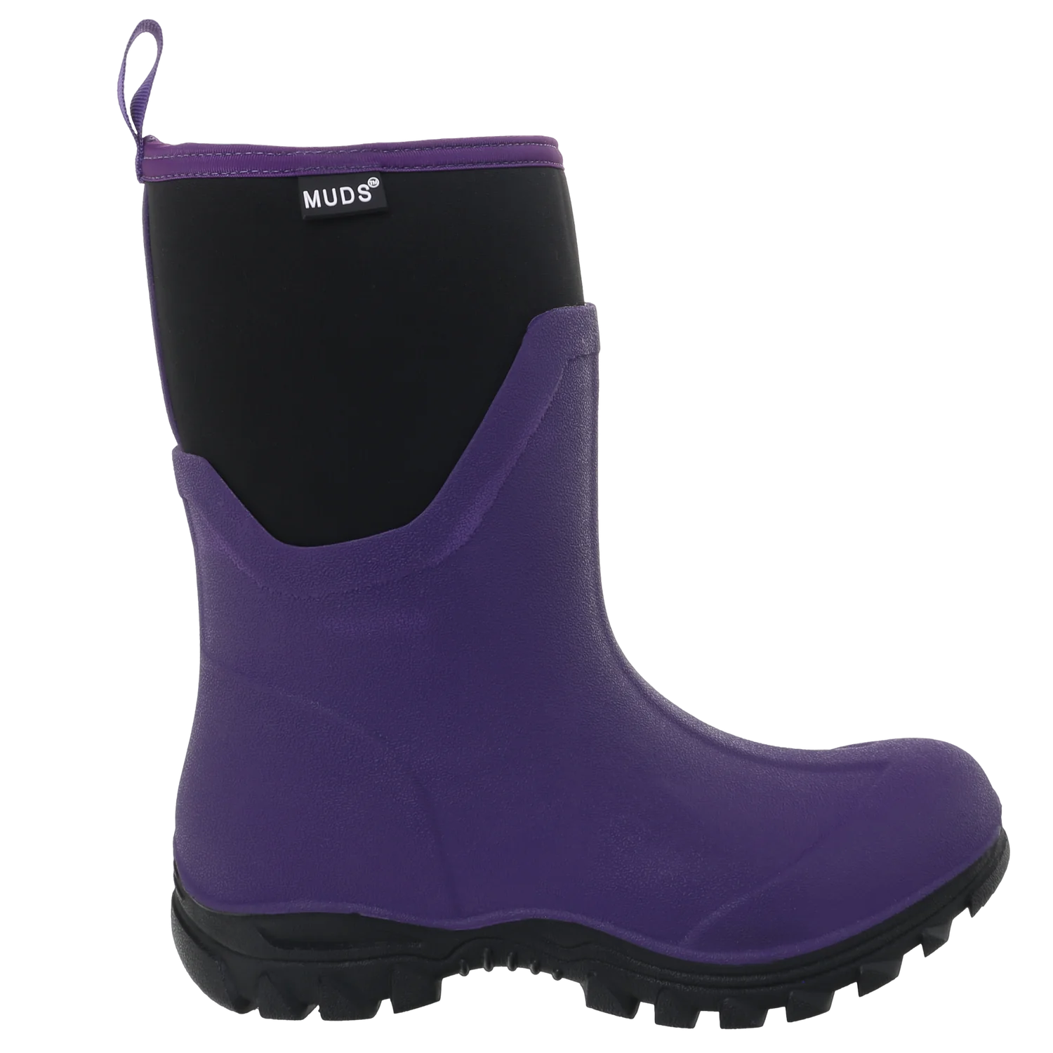 Muds Dovestone Short, Ladies Short Welly in Purple - Image 3