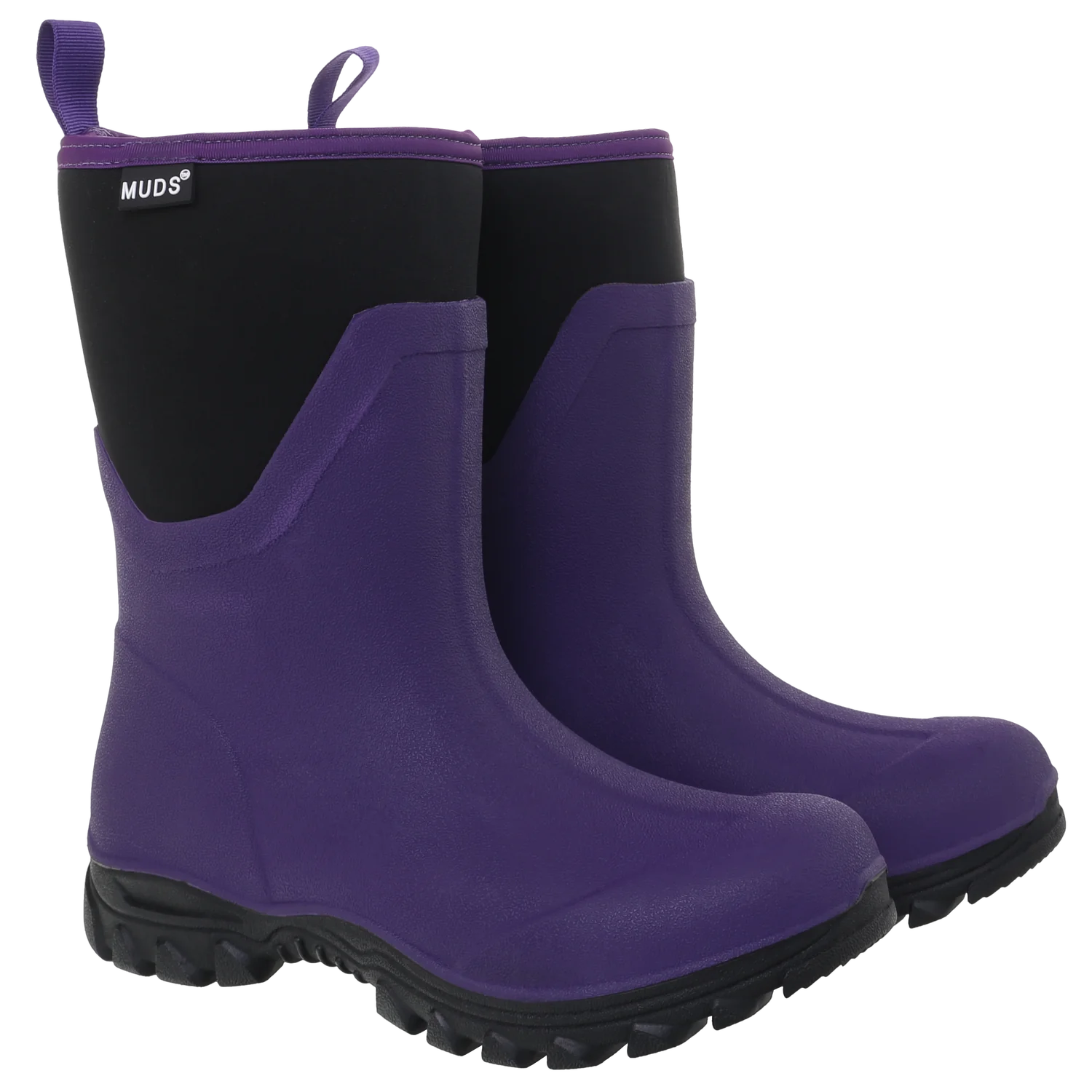 Muds Dovestone Short, Ladies Short Welly in Purple