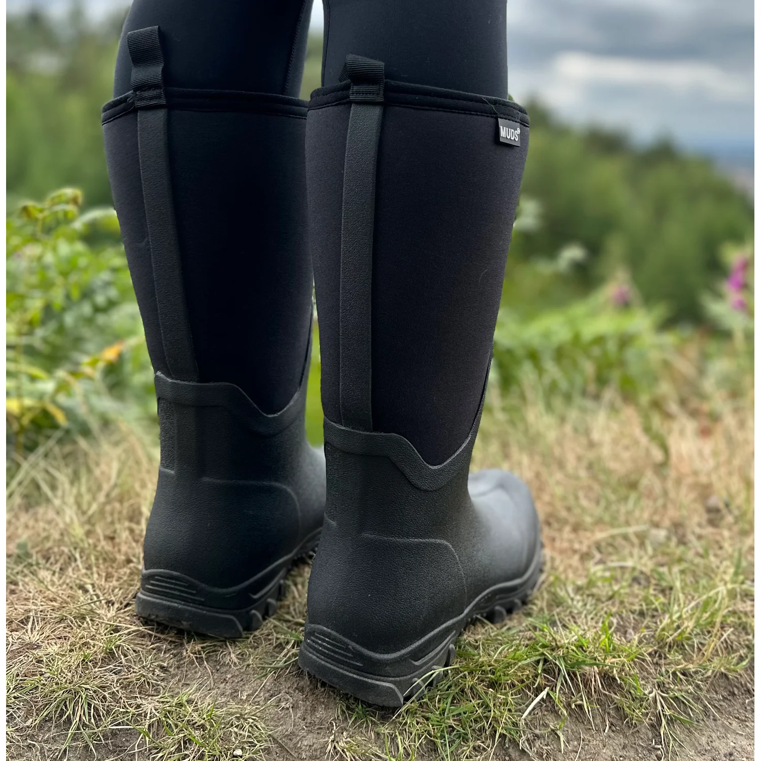 Muds Dovestone Tall, Ladies Full Welly in Black - Image 7