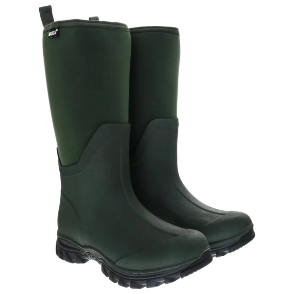 Muds Dovestone Tall, Ladies Full Welly in Forest Green & Olive