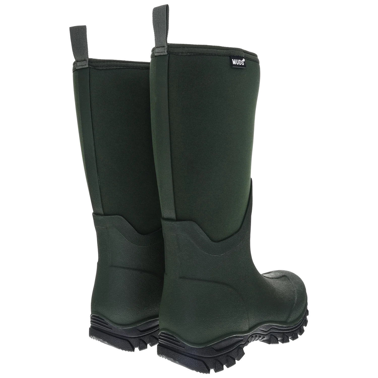 Muds Dovestone Tall, Ladies Full Welly in Forest Green & Olive - Image 2