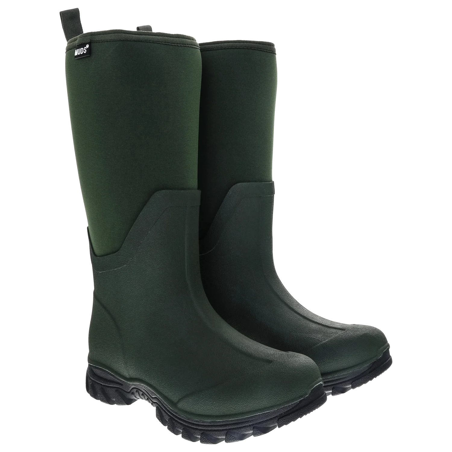 Muds Dovestone Tall, Ladies Full Welly in Forest Green & Olive
