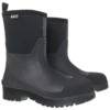 Muds Greenfield Short, Unisex Short Welly in Black