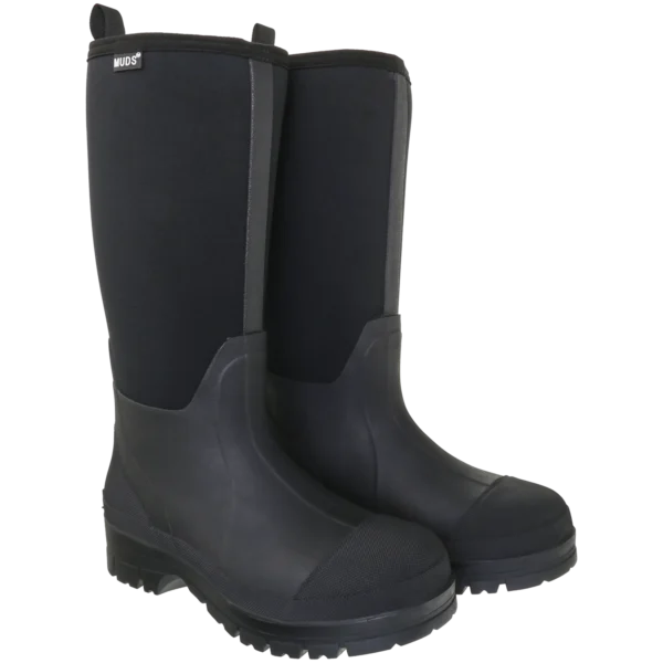 Muds Greenfield Tall, Unisex Full Welly in Black