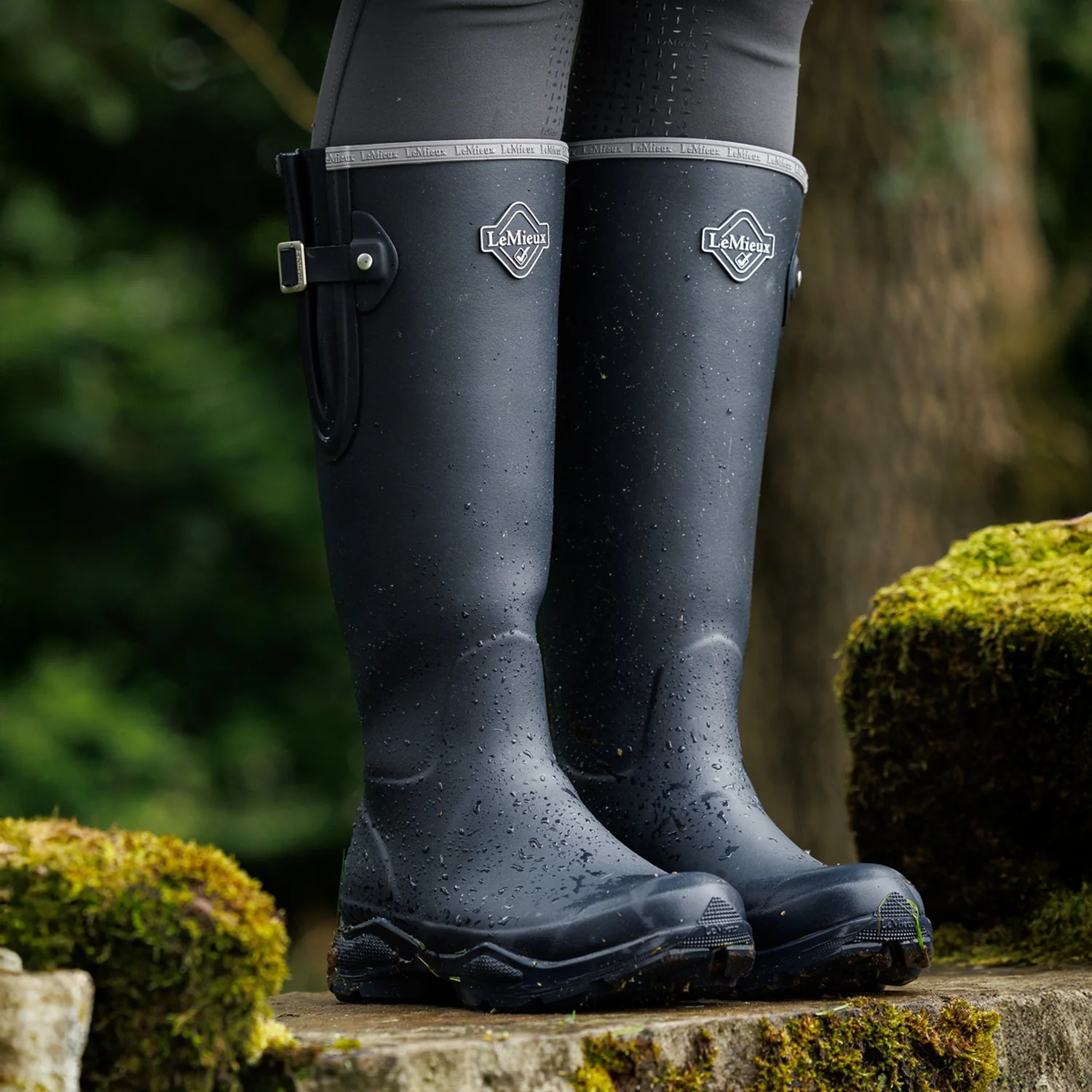 LeMieux Ultra Stride, Ladies Full Welly in Navy - Image 4