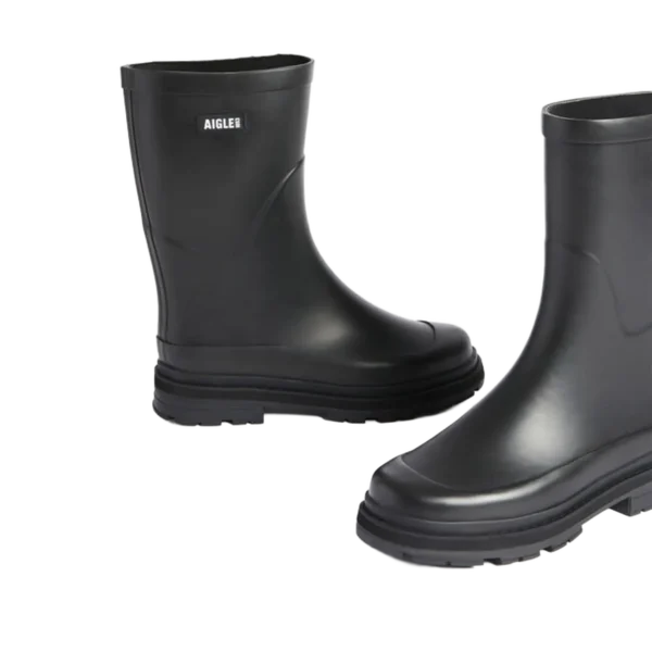 Aigle Mid Rain, Ladies Short Welly in Black