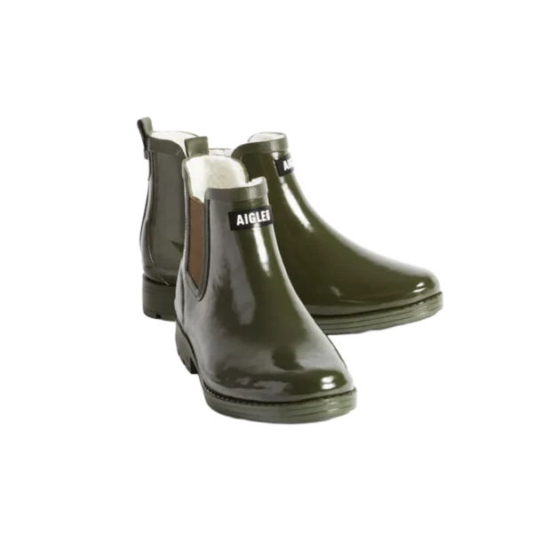 Aigle Carville Fur, Ladies Ankle Boot in Khaki