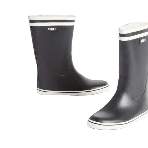 Aigle Malouine Fur, Ladies Short Welly in Marine