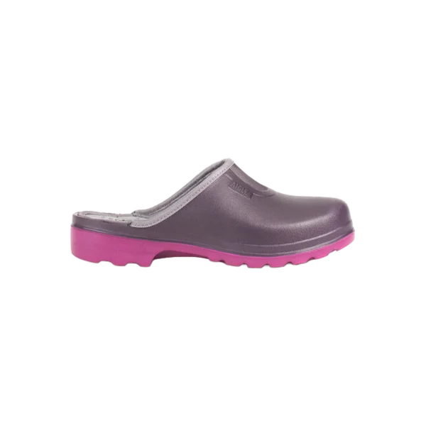 Aigle Taden, Womens Clog in Aubergine & Dahlia