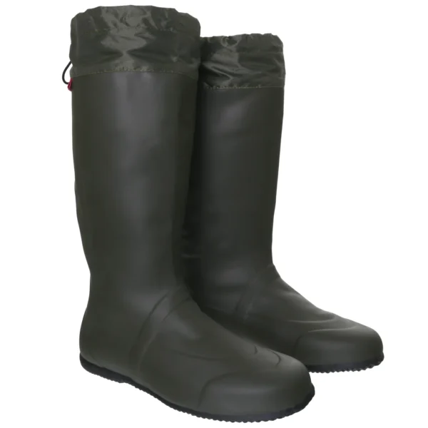 Pack-a-Boot Folding Welly, Neoprene Lined, Unisex Full Welly in Khaki