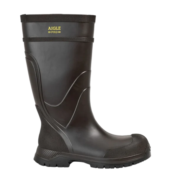 Aigle Arvalt S5, Mens Full Welly in Brown