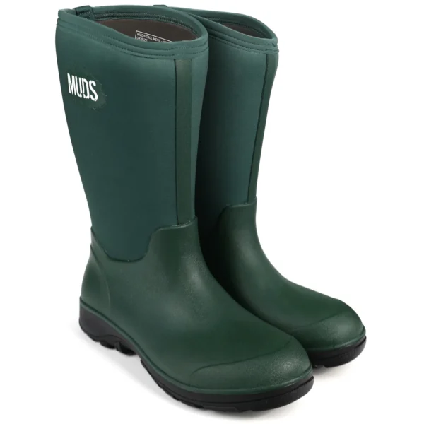Muds Original Mid, Mens 3/4 Welly in Green