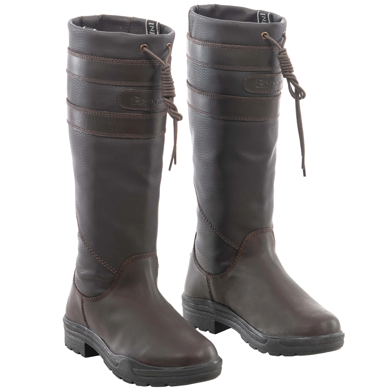 Brogini Longridge Kids, Unisex Country Boot in Brown