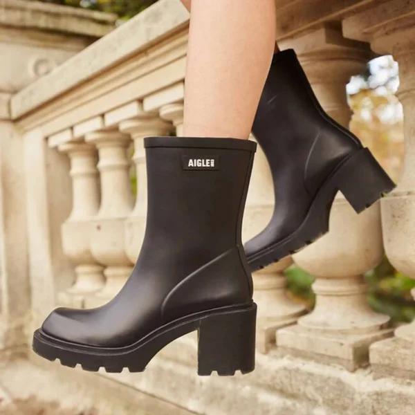 Alternative view of Aigle Monceau, Ladies Short Welly in Black