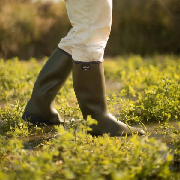 Alternative view of Aigle Chambord Neomesh, Mens Full Welly in Khaki